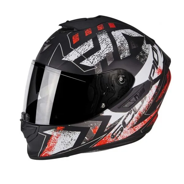 SCORPION EXO-1400 AIR PICTA, Kypärä, Mattamusta/puna/valko S 1 SCORPION EXO-1400 AIR PICTA, Kypärä, Mattamusta/puna/valko S