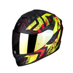 SCORPION EXO-1400 AIR PICTA, Kypärä, Mattamusta/puna/keltainen XS