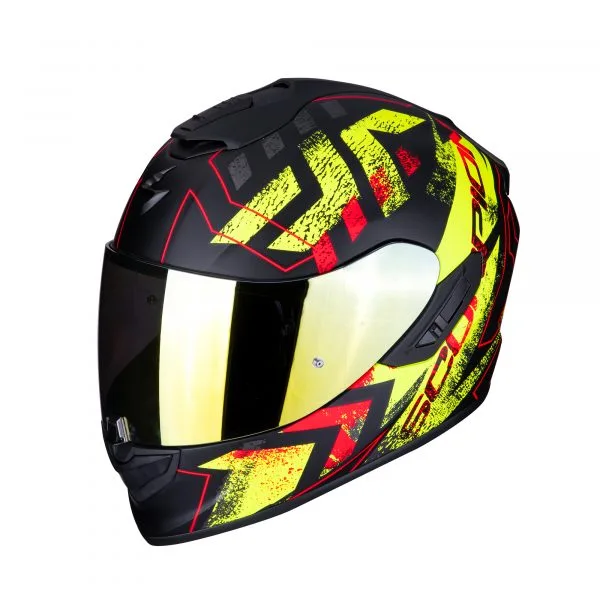 SCORPION EXO-1400 AIR PICTA, Kypärä, Mattamusta/puna/keltainen XL 1 SCORPION EXO-1400 AIR PICTA, Kypärä, Mattamusta/puna/keltainen XL