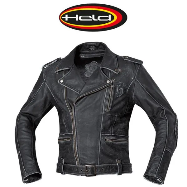 HELD Hot Road 52 Nahkatakki, Musta Kulutettu 1 HELD Hot Road 52 Nahkatakki, Musta Kulutettu