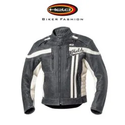 HELD Harvey 76 56 Nahkatakki, Musta/valko