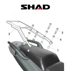 SHAD Perälaukkuteline HONDA CBF 1000 (05-09)