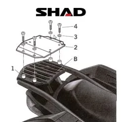 SHAD Perälaukkuteline KAWASAKI GTR 1400 (07-11)