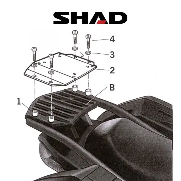 SHAD Perälaukkuteline KAWASAKI GTR 1400 (07-11) 1 SHAD Perälaukkuteline KAWASAKI GTR 1400 (07-11)