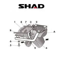 SHAD Perälaukkuteline KAWASAKI ZEPHYR 750 (91-02)