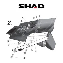SHAD Perälaukkuteline KAWASAKI ZRX1200 (01-08)