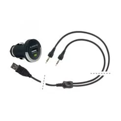 INTERPHONE MC/XT-sarjojen USB-laturi Tupakansytyttimeen Tuplajohdolla