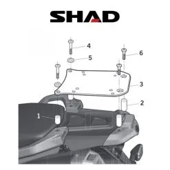 SHAD Perälaukkuteline YAMAHA XT 660 Z (08-10)