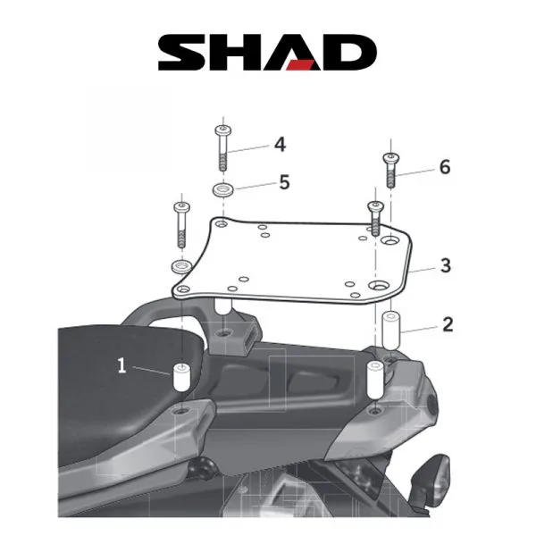 SHAD Perälaukkuteline YAMAHA XT 660 Z (08-10) 1 SHAD Perälaukkuteline YAMAHA XT 660 Z (08-10)
